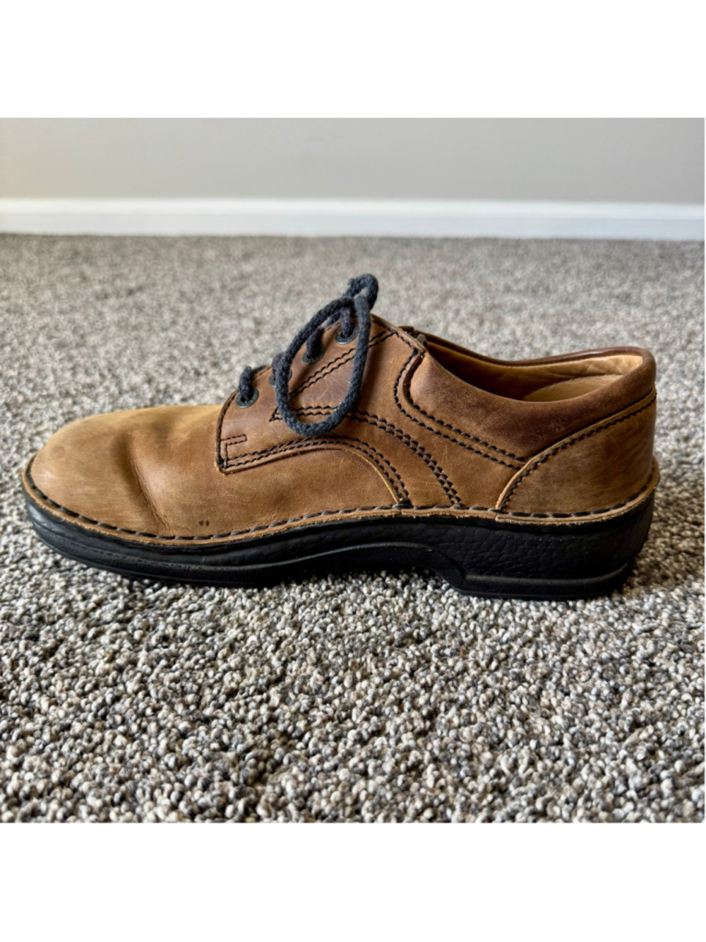 BIRKENSTOCK Memphis Oxford Brown Suede Shoes EU 39 Women 8.5 Mens 6.5 - Picture 5 of 11